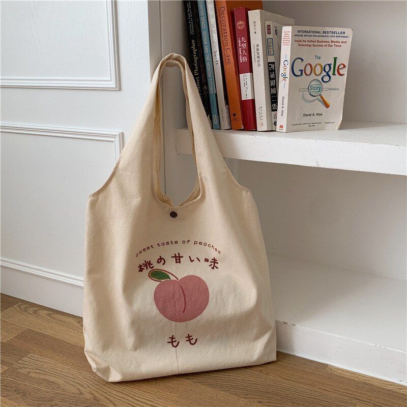 Cute Strawberry Tote Bag Aesthetic Purses Shopping Fashion Women Shoulder Bags