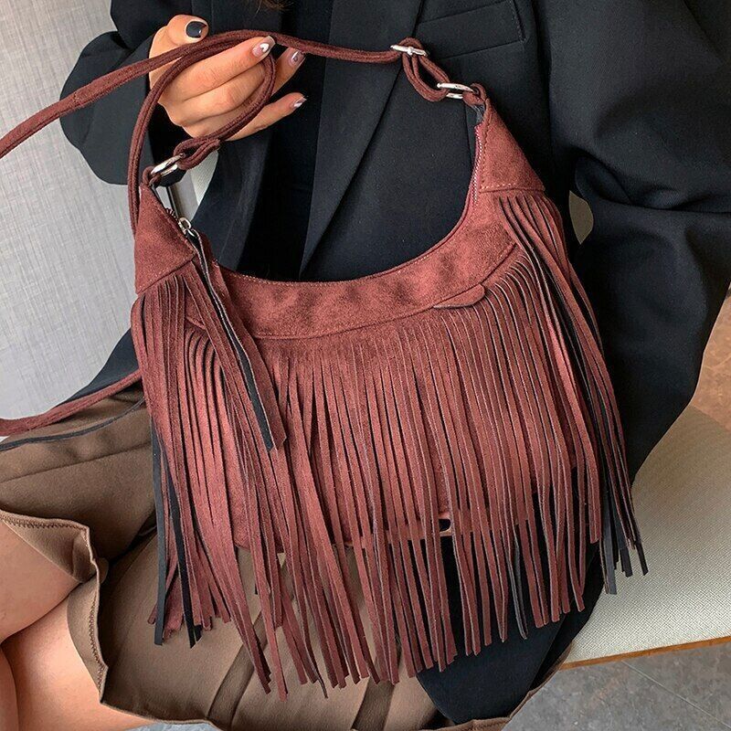 Tassel Bucket Bag Small Crossbody Bags for Women Party Bags Handbags