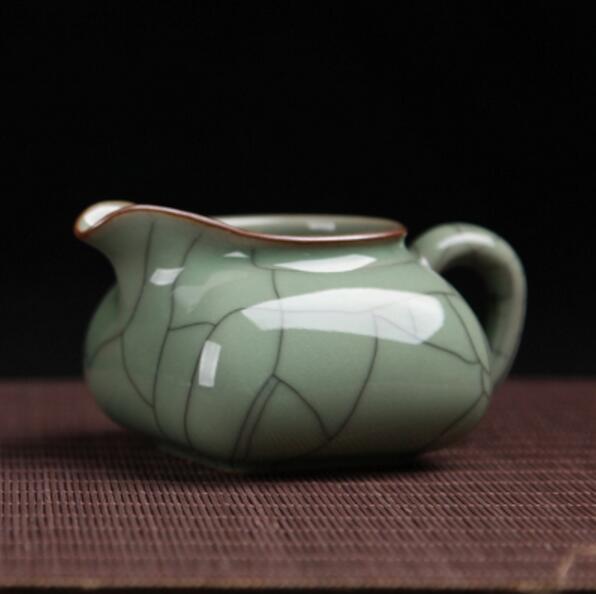 1pc Chinas Longquan Celadon Ge Kiln Line Fair Cup Kung Fu Tea Sets 215ml