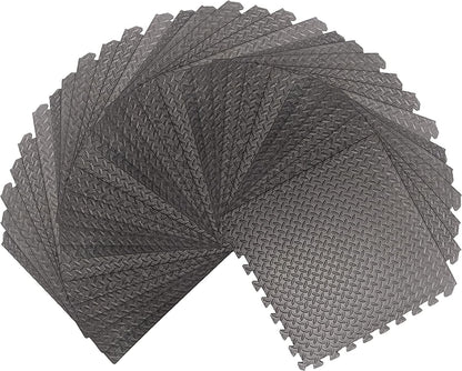 120 Sq Ft/30 Interlocking Foam Tiles ½" Thick Exercise Mat - Soft & Comfortable