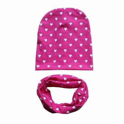 Baby Hats Winter Spring Scarf Sets Cotton Boy Girl Caps Kids Bonnet Beanie Cap
