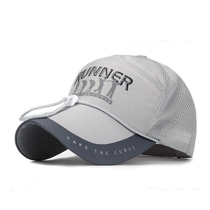 Men Printed Baseball Cap Wind-proof Hat Fishing Hat Neutral Long-brimmed Sun Hat