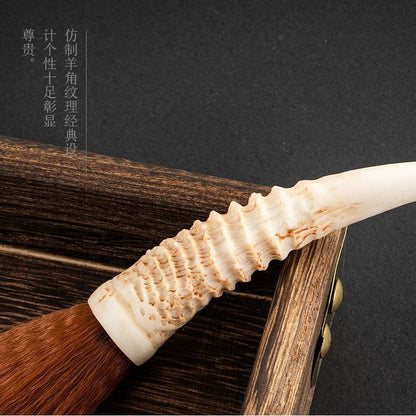 Sheep Horn Raising Pot Pen Brush Tea Set Tea Ceremony Accessories