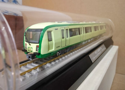1:87 34CM Saudi AI Mashaaer AI Mugaddassah Metro Car Railway Train Diecast Model