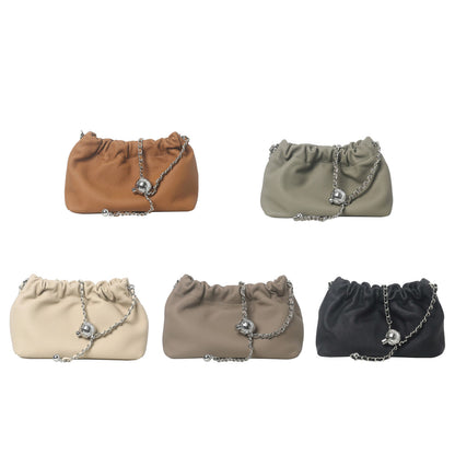 Small Mini Real Leather Clutch Purse Shoulder Bag Crossbody Adjustable Chain