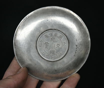 Old Miao Silver Fengshui 12 Zodiac Year Animal Plate Dish Statue Collection
