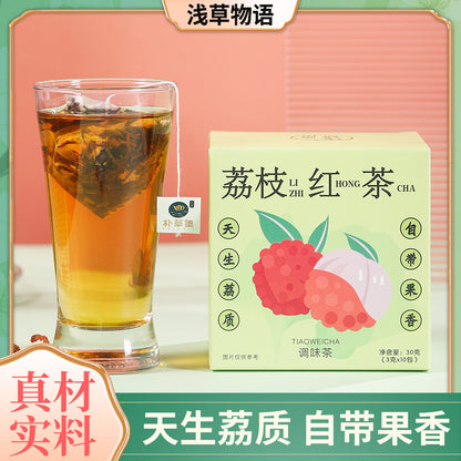 Lychee Black Tea 30g Flower Fruit Tea Triangle Tea Bags Summer Health Drink