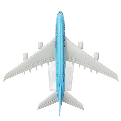 16cm Korean Air A380 Model Plane 1:400 Alloy Diecast Aircraft Model Collection