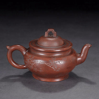 vintage China yixing purple clay teapot zisha ceremony nice plum blossom teaware