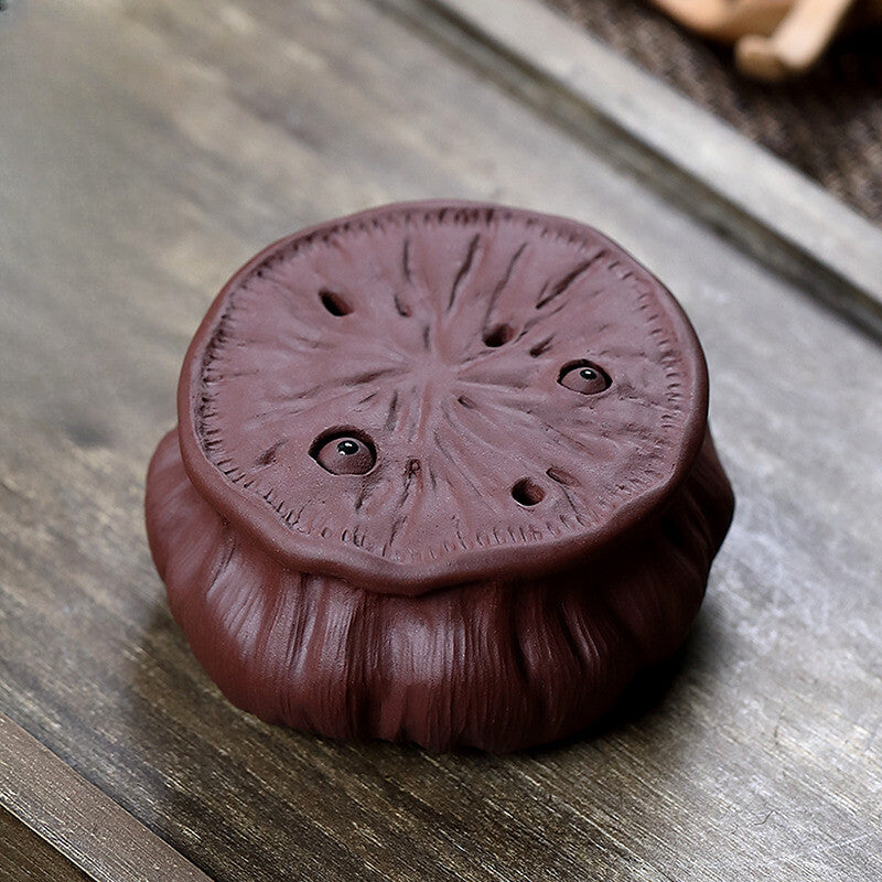 Purple Clay Tea Tray Tea Set Tea Set Decorated Purple Clay Lotus Heart Set