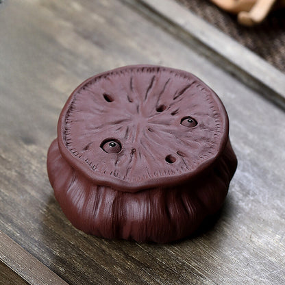 Purple Clay Tea Tray Tea Set Tea Set Decorated Purple Clay Lotus Heart Set