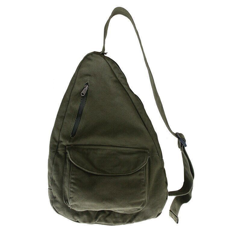 Women Shoulder Bag Canvas Crossbody Female Bag Solid Color Ladies Chest Bag