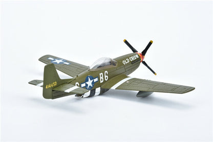 AF1 WWII US P-51D Mustang Fighter Green 1:72 DIECAST Aircraft Pre-builded Model