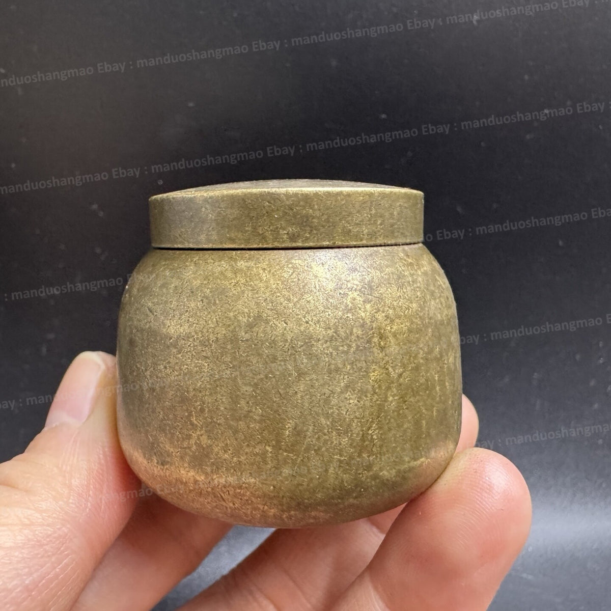 Traditional Chinese Brass Tea Canister Airtight Container