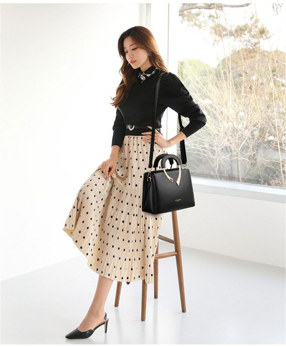 High Quality Leather Luxury Vintage Messenger Women Crossbody Shoulder Handbags