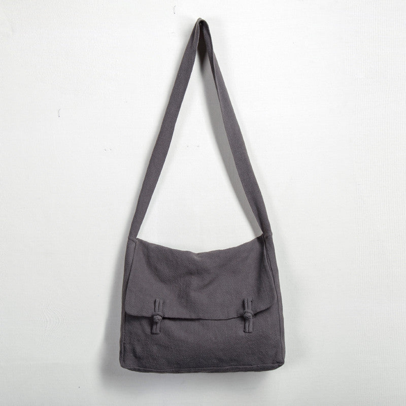 Chinese Buddhist Cotton Linen Crossbody Bags Zen Monk Meditation Shoulder Bag