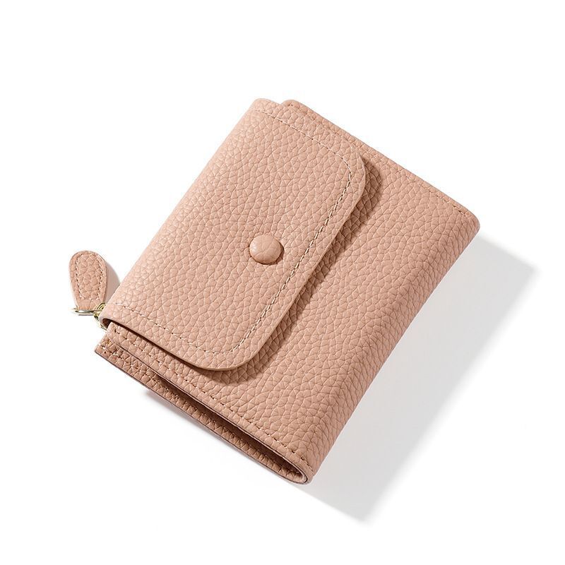 Small Synthetic Leather Wallet Coin Purse Pocket Yellow Wallet Bag 11.5*9*2.7 cm