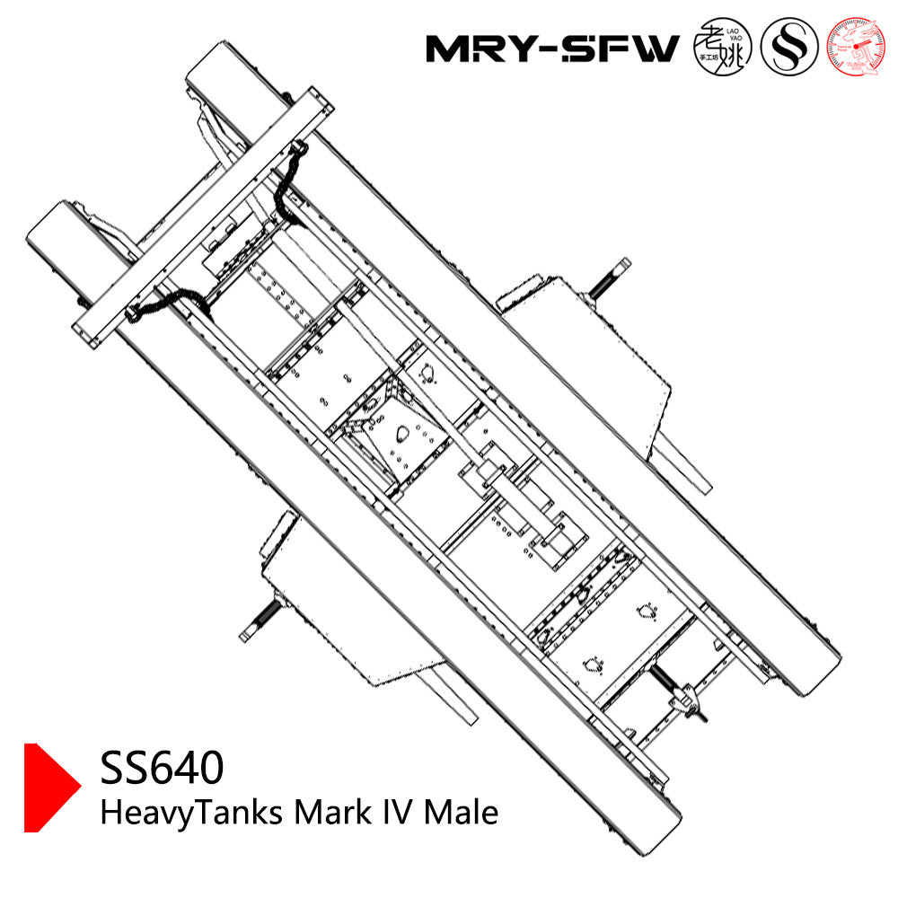 SSMODEL SS220640 1/220 Military Model Kit Great Britain HeavyTanks Mark IV Male