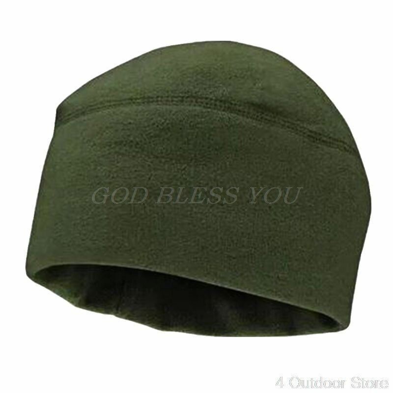 Unisex Polar Fleece Beanie Winter Solid Color Soft Warm Watch Cap Hat Outdoor