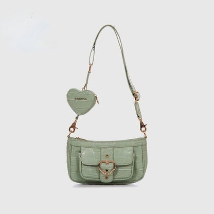 Shoulder Bag Synthetic Leather Crossbody Bag Coin Purse Handbag Wallet 23*12*3CM