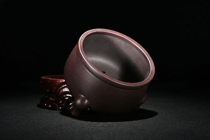 4.5" New Vintage Yixing Zisha Semi Cascade Shohin Bonsai Pot Round Simple