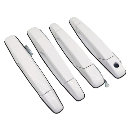 4pcs Olympic White Door Handles For Cadillac Escalade Base Sport Utility 07-13