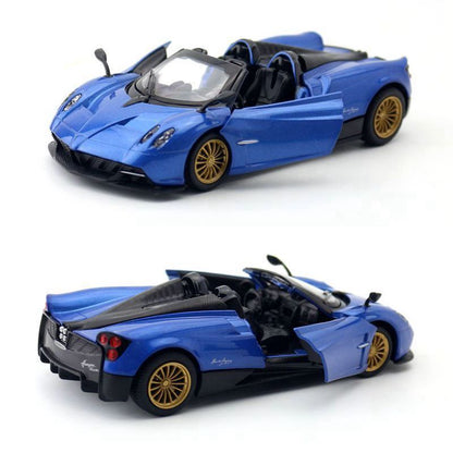 1:32 Diecast Pagani Huayra Roadster Metal Car Model Toy Pull Back Sound Light