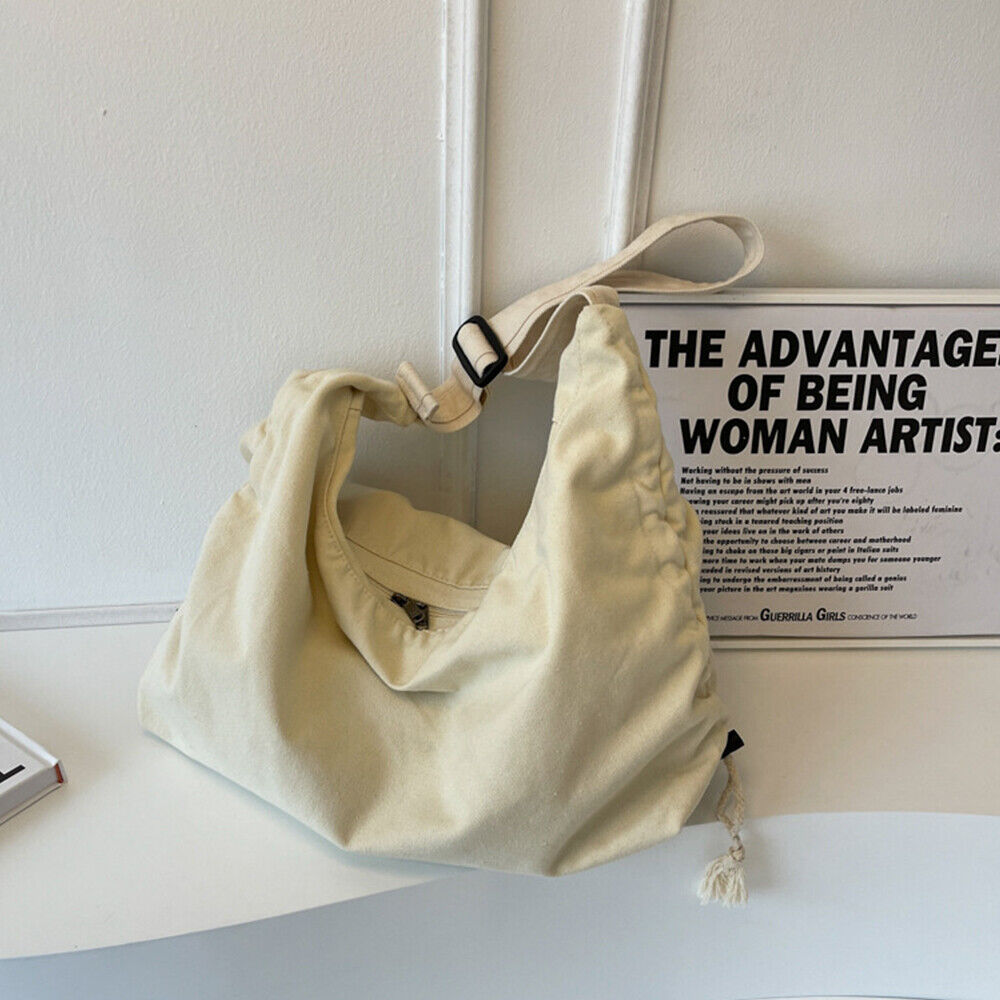 School Messenger Bag Large Capacity Canvas Shoulder Bag Dumpling Bag Simple