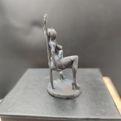 Chinese Exquisite Bronze Statue Hand-carved Girl Body Art Ornament Decor