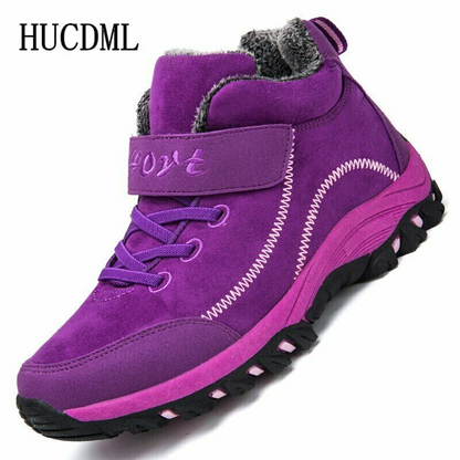 Waterproof Suede Warm Snow Boots Work Casual Shoes High Top Non-slip Ankle Boots