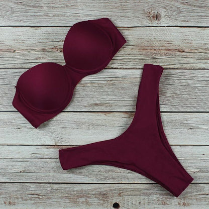 Women Swimsuit Sexy High Waist Bikini Swimwear Bikini Set Push Up Bathing Suit