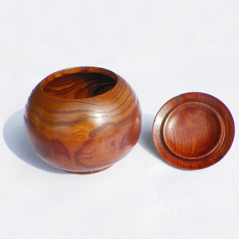 Wooden Tea Caddy 15×8.8cm Snack Nut Storage Jar Creative Wood Container