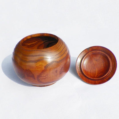 Wooden Tea Caddy 15×8.8cm Snack Nut Storage Jar Creative Wood Container