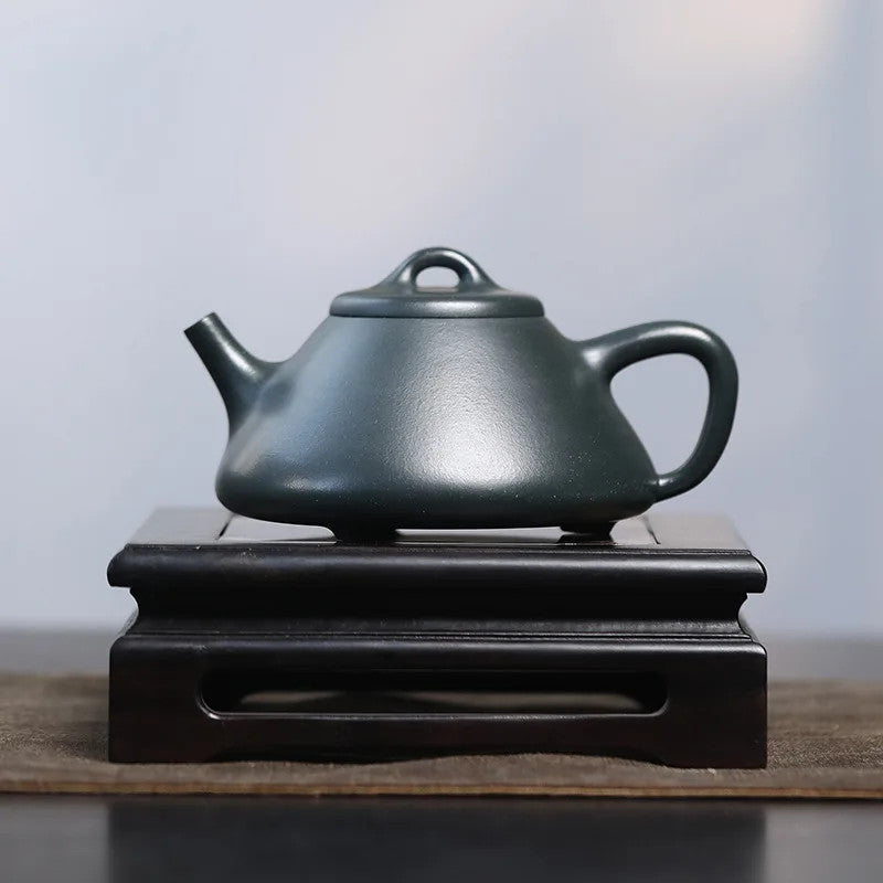 180ml Chinese Yixing Tea Pot Dark Green Mud Kettle Zisha Tea Set