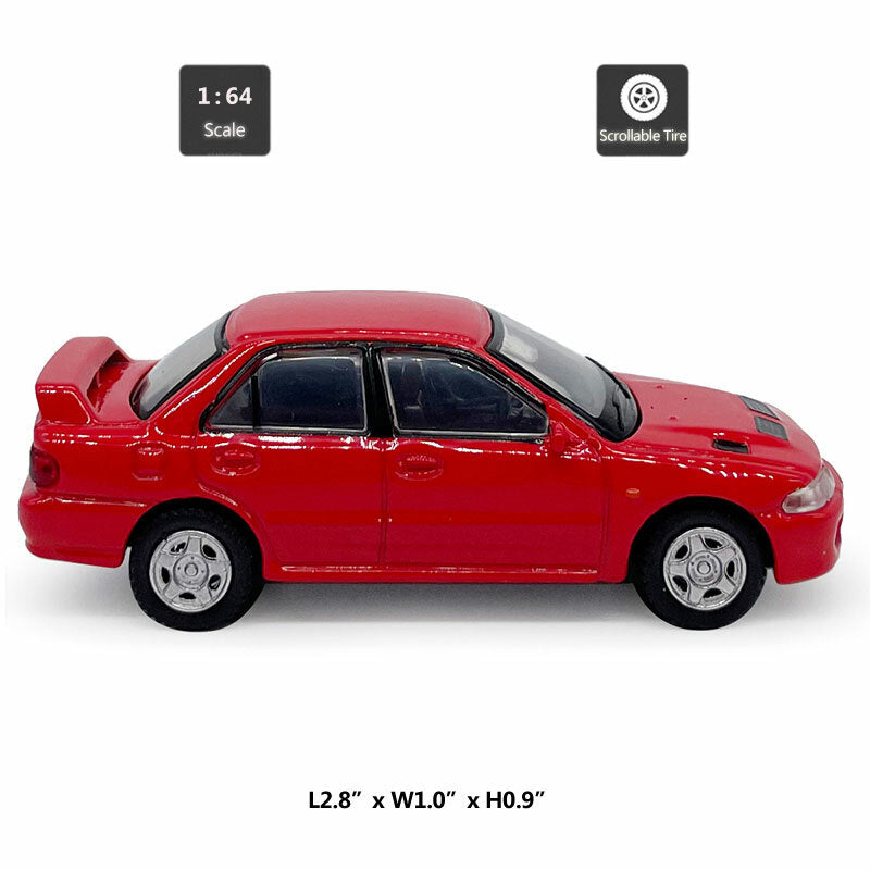 Mitsubishi Lancer Evolution 1:64 Diecast Model Car Alloy Metal Vehicle Boys Red
