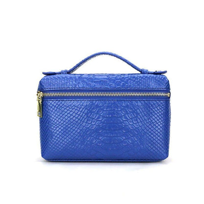 Handbag Embossed Ostrich Leather Portable Bag Small Clutch Bag Purse 19*12*6 CM
