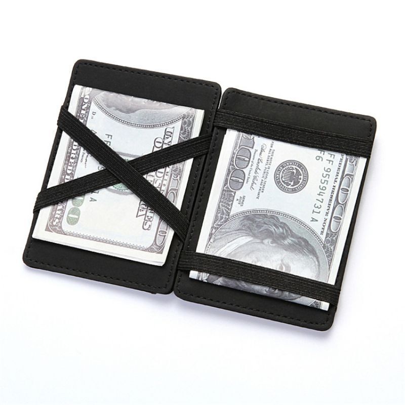 Mini Small Magic Wallets Zipper Coin Purse Pouch Ultra Thin Synthetic Leather