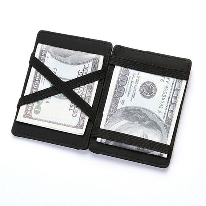 Mini Small Magic Wallets Zipper Coin Purse Pouch Ultra Thin Synthetic Leather