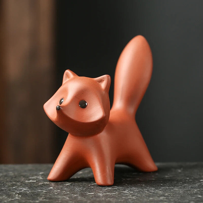 Little Fox Handmade Tea Pet Purple Sand Can Raise Tea To Play Tea Set Ornaments