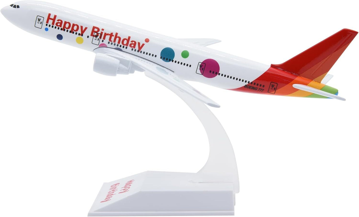 1:400 16cm B777 'Happy Birthday' Metal Airplane Model,Birthday Gift Plane Model
