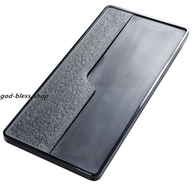 Complete Stone Tea Tray Heavy Black Stone Tea Table Simple Design Water Draining