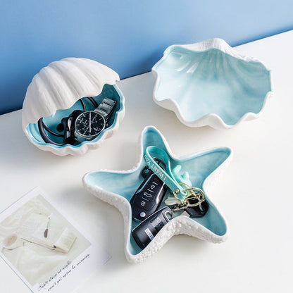 Ceramic Shell Storage Storage Modern Home Decoration Living Room Bedroom Desktop