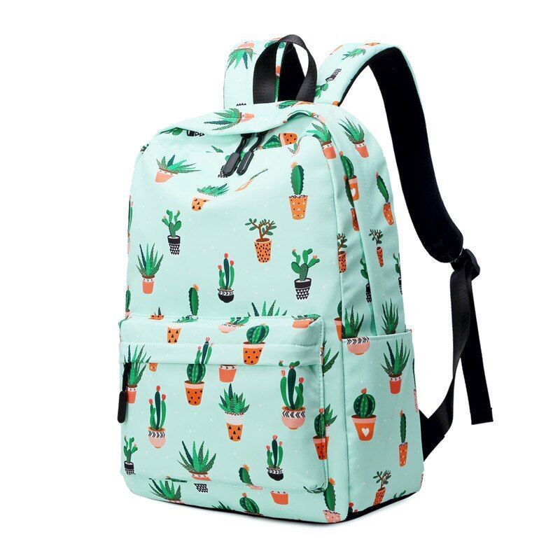 Waterproof Nylon Lightweight Backpack Women 16.5 inch School Student Book Bags