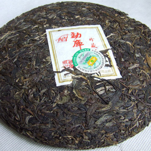 Qing Gang * 2007 Yunnan Mengku Qizi Tea Biscuit (Green Cake) Raw Pu'er Tea 400g