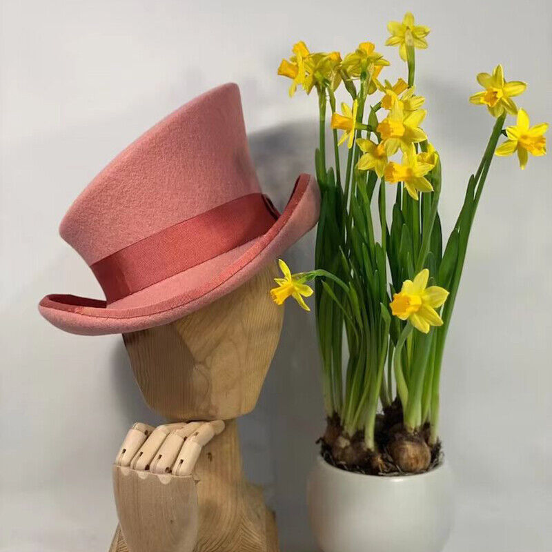 Cashmere Hat Asymmetric Top Hat Unisex Steam Punk Wool Party Costume Magic Cap