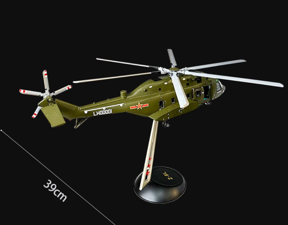 1:48 45CM China Air Force Z-8L Armed Helicopter Plane Diecast Aircraft Model