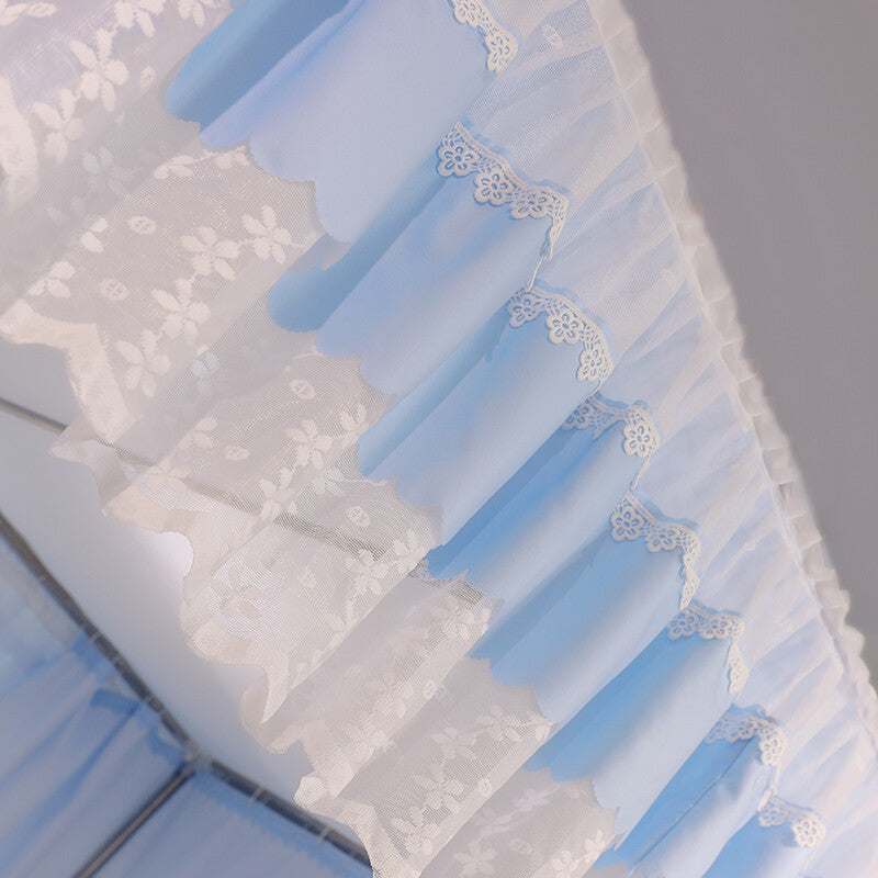 Double Layers Blackout Mosquito Net Princess Bed Dust Proof Bed Curtain Drapes