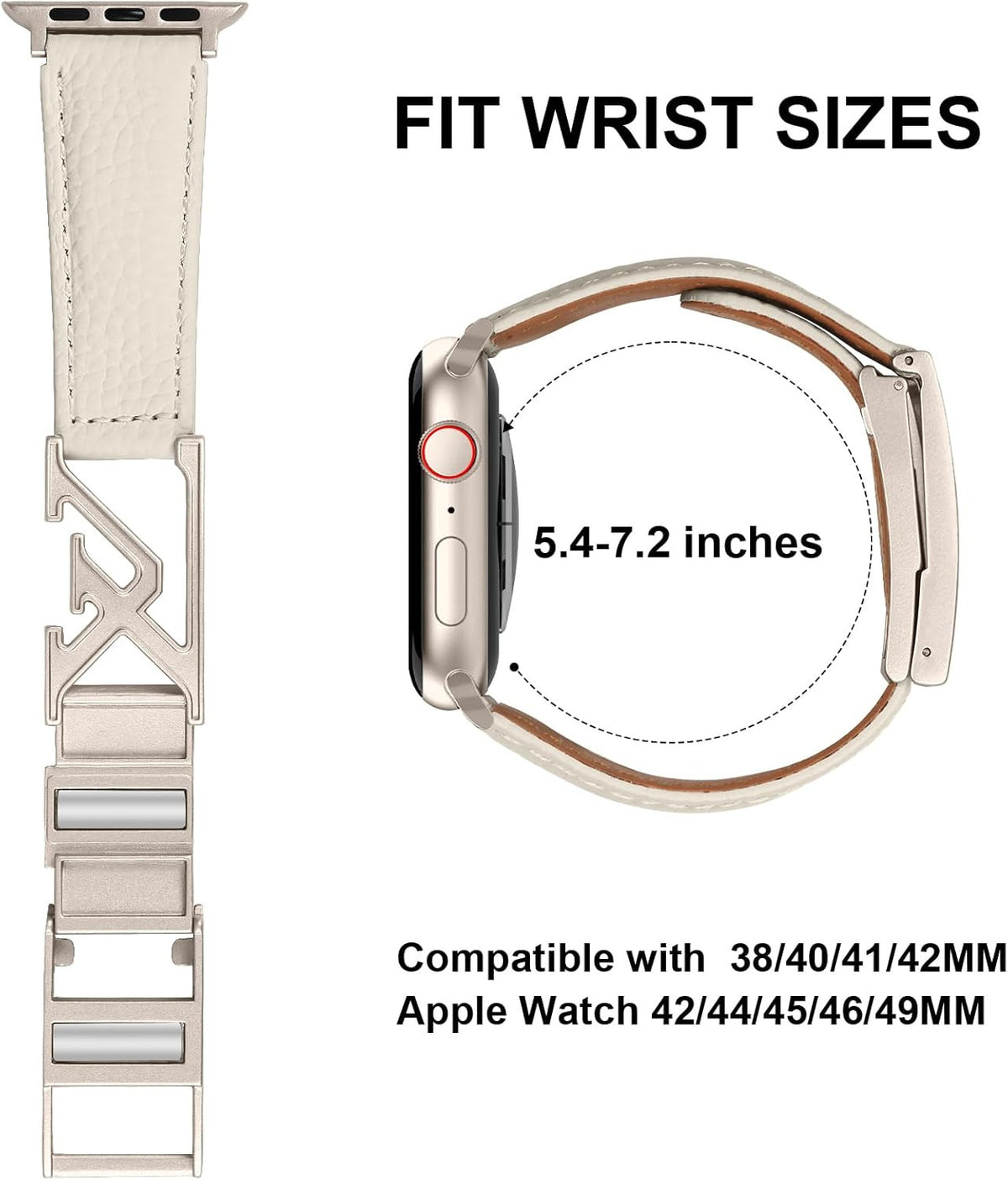 Leather Magnetic Band Compatible with Apple Watch Bands 38Mm 40Mm 41Mm 42Mm 44Mm