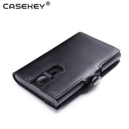 Carbon Fiber Slim Wallet Anti Rfid Credit Card Holders Case Leather Business 1PC