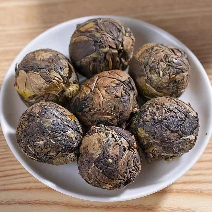 1000g FuDing Ball-shape Aged Shou Mei Longevity Eyebrow Handmade pearl White Tea